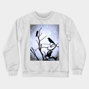 Crow Birds on Tree Bird 94 Crewneck Sweatshirt